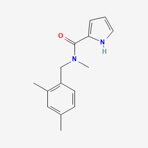 molecular formula C15H18N2O B7503782 N-[(2,4-dimethylphenyl)methyl]-N-methyl-1H-pyrrole-2-carboxamide 