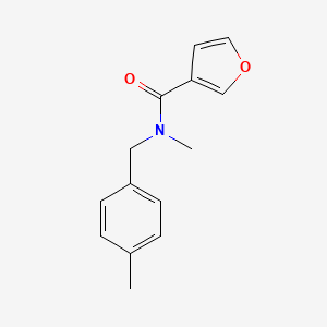 molecular formula C14H15NO2 B7503786 N-methyl-N-[(4-methylphenyl)methyl]furan-3-carboxamide 