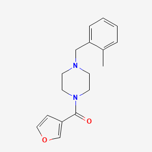 molecular formula C17H20N2O2 B7503795 Furan-3-yl-[4-[(2-methylphenyl)methyl]piperazin-1-yl]methanone 