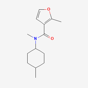 molecular formula C14H21NO2 B7503824 N,2-dimethyl-N-(4-methylcyclohexyl)furan-3-carboxamide 