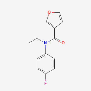 molecular formula C13H12FNO2 B7503826 N-ethyl-N-(4-fluorophenyl)furan-3-carboxamide 