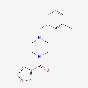 molecular formula C17H20N2O2 B7503828 Furan-3-yl-[4-[(3-methylphenyl)methyl]piperazin-1-yl]methanone 