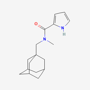 molecular formula C17H24N2O B7503873 N-(1-adamantylmethyl)-N-methyl-1H-pyrrole-2-carboxamide 