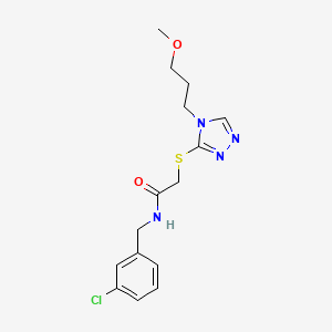 molecular formula C15H19ClN4O2S B7503883 N-[(3-chlorophenyl)methyl]-2-[[4-(3-methoxypropyl)-1,2,4-triazol-3-yl]sulfanyl]acetamide 