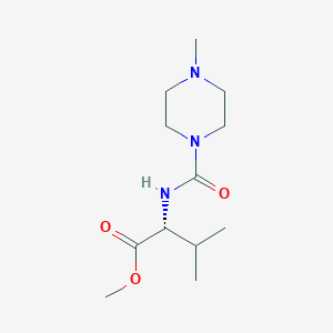 molecular formula C12H23N3O3 B7503960 methyl N-[(4-methylpiperazin-1-yl)carbonyl]-D-valinate 