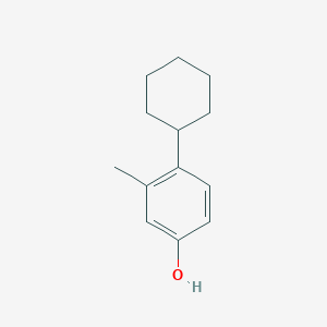 molecular formula C13H18O B075040 Phenol, cyclohexyl-3(or 4)-methyl- CAS No. 1596-16-3
