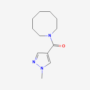 molecular formula C12H19N3O B7504176 Azocan-1-yl-(1-methylpyrazol-4-yl)methanone 