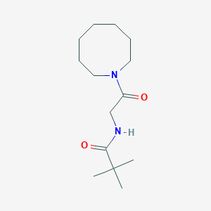 molecular formula C14H26N2O2 B7504182 N-[2-(azocan-1-yl)-2-oxoethyl]-2,2-dimethylpropanamide 