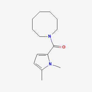 molecular formula C14H22N2O B7504196 Azocan-1-yl-(1,5-dimethylpyrrol-2-yl)methanone 