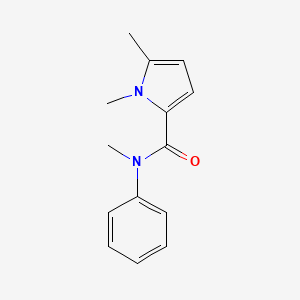 molecular formula C14H16N2O B7504315 N,1,5-trimethyl-N-phenylpyrrole-2-carboxamide 