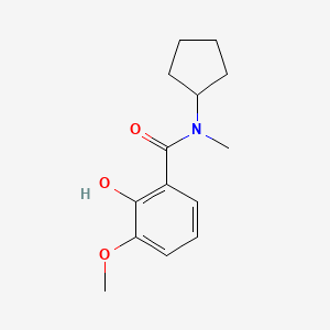 molecular formula C14H19NO3 B7504329 N-cyclopentyl-2-hydroxy-3-methoxy-N-methylbenzamide 