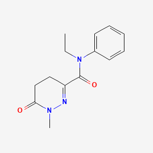 molecular formula C14H17N3O2 B7504337 N-ethyl-1-methyl-6-oxo-N-phenyl-4,5-dihydropyridazine-3-carboxamide 