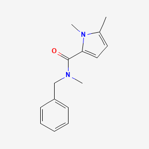 molecular formula C15H18N2O B7504355 N-benzyl-N,1,5-trimethylpyrrole-2-carboxamide 