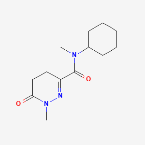 molecular formula C13H21N3O2 B7504364 N-cyclohexyl-N,1-dimethyl-6-oxo-4,5-dihydropyridazine-3-carboxamide 
