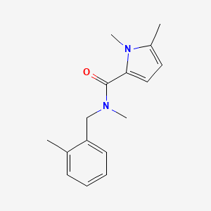 molecular formula C16H20N2O B7504393 N,1,5-trimethyl-N-[(2-methylphenyl)methyl]pyrrole-2-carboxamide 