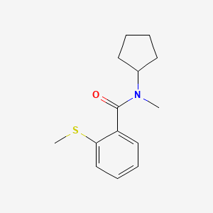 molecular formula C14H19NOS B7504418 N-cyclopentyl-N-methyl-2-methylsulfanylbenzamide 