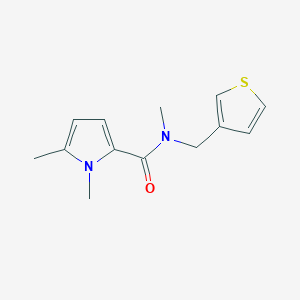 molecular formula C13H16N2OS B7504460 N,1,5-trimethyl-N-(thiophen-3-ylmethyl)pyrrole-2-carboxamide 