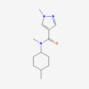 molecular formula C13H21N3O B7504476 N,1-dimethyl-N-(4-methylcyclohexyl)pyrazole-4-carboxamide 