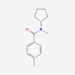 molecular formula C14H19NO B7504521 N-cyclopentyl-N,4-dimethylbenzamide 