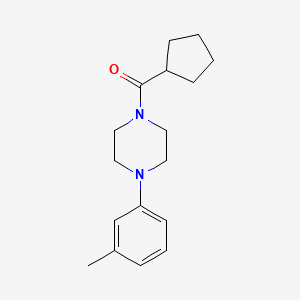 molecular formula C17H24N2O B7504523 Cyclopentyl-[4-(3-methylphenyl)piperazin-1-yl]methanone 
