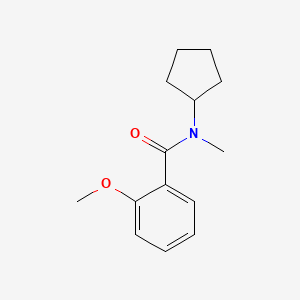 molecular formula C14H19NO2 B7504525 N-cyclopentyl-2-methoxy-N-methylbenzamide 