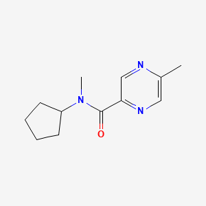 molecular formula C12H17N3O B7504533 N-cyclopentyl-N,5-dimethylpyrazine-2-carboxamide 