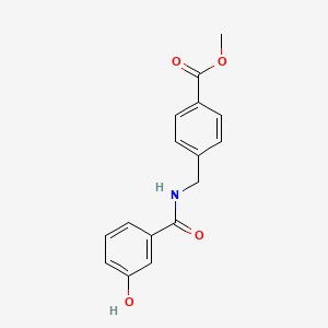 molecular formula C16H15NO4 B7506098 Methyl 4-[[(3-hydroxybenzoyl)amino]methyl]benzoate 