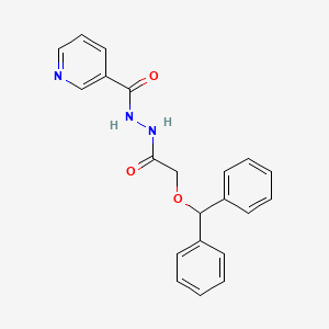 molecular formula C21H19N3O3 B7506722 N'-(2-benzhydryloxyacetyl)pyridine-3-carbohydrazide 