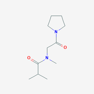 molecular formula C11H20N2O2 B7506830 N,2-dimethyl-N-(2-oxo-2-pyrrolidin-1-ylethyl)propanamide 