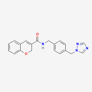 molecular formula C20H18N4O2 B7507017 N-[[4-(1,2,4-triazol-1-ylmethyl)phenyl]methyl]-2H-chromene-3-carboxamide 
