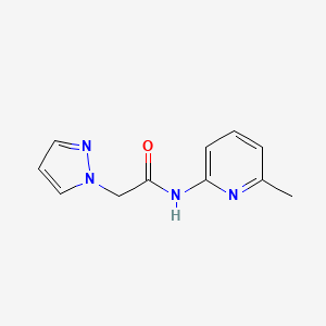 molecular formula C11H12N4O B7507793 N-(6-methylpyridin-2-yl)-2-pyrazol-1-ylacetamide 