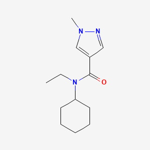 molecular formula C13H21N3O B7507871 N-cyclohexyl-N-ethyl-1-methylpyrazole-4-carboxamide 