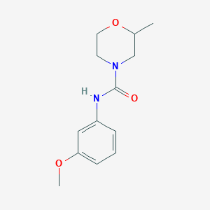 molecular formula C13H18N2O3 B7508489 N-(3-methoxyphenyl)-2-methylmorpholine-4-carboxamide 