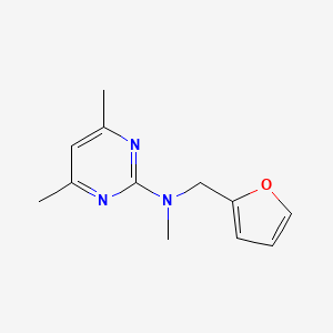 molecular formula C12H15N3O B7508531 N-(furan-2-ylmethyl)-N,4,6-trimethylpyrimidin-2-amine 