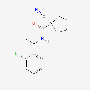 molecular formula C15H17ClN2O B7508623 N-[1-(2-chlorophenyl)ethyl]-1-cyanocyclopentane-1-carboxamide 