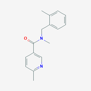 molecular formula C16H18N2O B7508668 N,6-dimethyl-N-[(2-methylphenyl)methyl]pyridine-3-carboxamide 