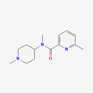 molecular formula C14H21N3O B7508674 N,6-dimethyl-N-(1-methylpiperidin-4-yl)pyridine-2-carboxamide 