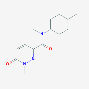 molecular formula C14H21N3O2 B7509118 N,1-dimethyl-N-(4-methylcyclohexyl)-6-oxopyridazine-3-carboxamide 