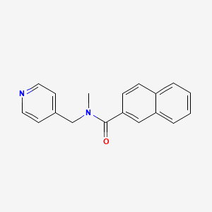 molecular formula C18H16N2O B7509126 N-methyl-N-(pyridin-4-ylmethyl)naphthalene-2-carboxamide 