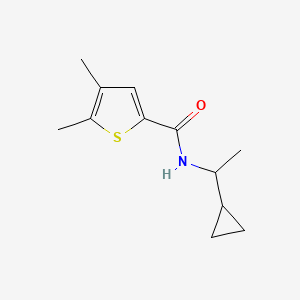 molecular formula C12H17NOS B7509170 N-(1-cyclopropylethyl)-4,5-dimethylthiophene-2-carboxamide 