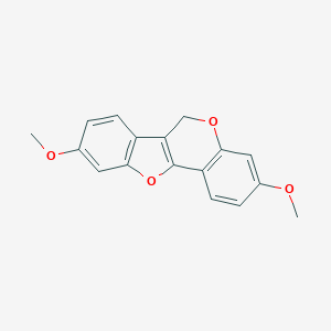 molecular formula C17H14O4 B075097 3,9-dimethoxy-6H-benzofuro[3,2-c]chromene CAS No. 1433-08-5
