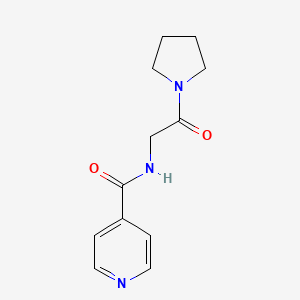 molecular formula C12H15N3O2 B7510857 N-[2-oxo-2-(pyrrolidin-1-yl) ethyl]isonicotinamide 
