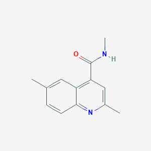 molecular formula C13H14N2O B7510870 N,2,6-trimethylquinoline-4-carboxamide 