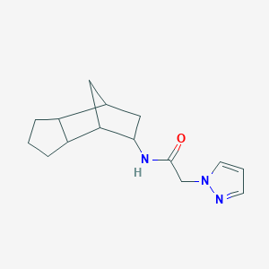 molecular formula C15H21N3O B7512187 2-pyrazol-1-yl-N-(8-tricyclo[5.2.1.02,6]decanyl)acetamide 
