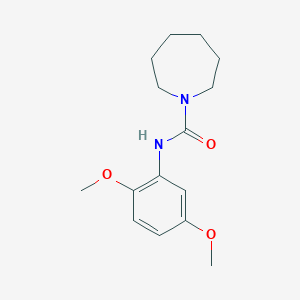 molecular formula C15H22N2O3 B7512632 N-(2,5-dimethoxyphenyl)azepane-1-carboxamide 