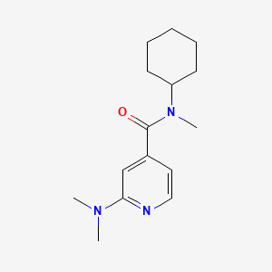 molecular formula C15H23N3O B7512997 N-cyclohexyl-2-(dimethylamino)-N-methylpyridine-4-carboxamide 