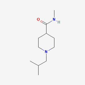 molecular formula C11H22N2O B7516379 N-methyl-1-(2-methylpropyl)piperidine-4-carboxamide 
