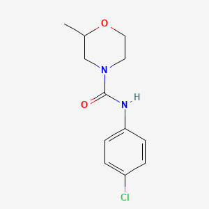 molecular formula C12H15ClN2O2 B7516405 N-(4-chlorophenyl)-2-methylmorpholine-4-carboxamide 