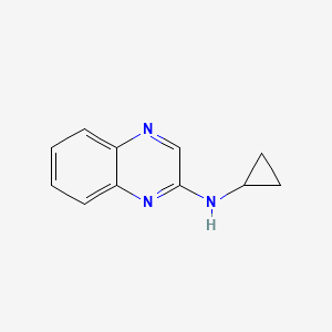 molecular formula C11H11N3 B7516716 Cyclopropyl(quinoxaline-2-yl)amine 