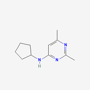 molecular formula C11H17N3 B7516998 N-cyclopentyl-2,6-dimethylpyrimidin-4-amine 